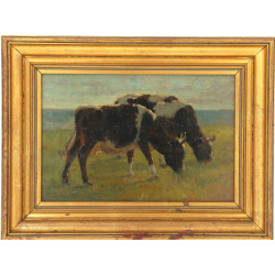 Eugène Léon LABITTE (1858-1937) "Vaches 
