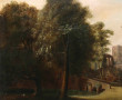 Ecole Anglaise XIXème "Paysage", huile s
