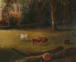Ecole Anglaise XIXème "Paysage", huile s