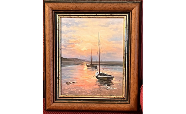 Lot de 3 tableaux: Rojkov "Maison breton