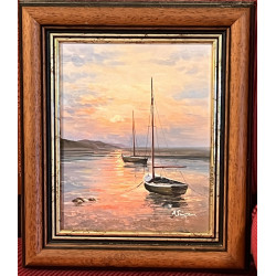 Lot de 3 tableaux: Rojkov "Maison breton