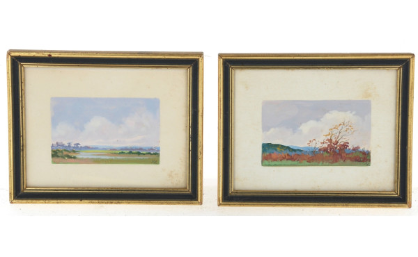 Ecole Bretonne Xxème - Paire de petits p