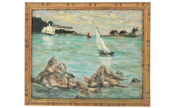 Henri HERVE (Xxème) "L' île Tristan", hu