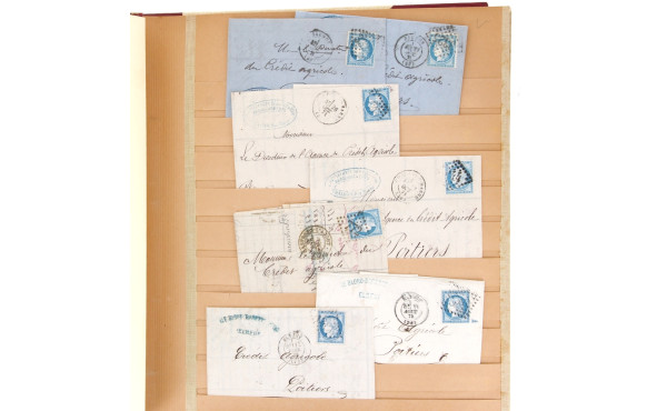 Collection de 169 plis oblitérés XIXe Ce