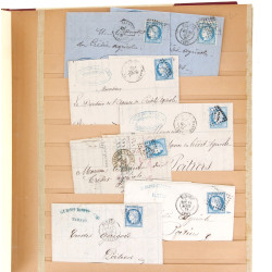 Collection de 169 plis oblitérés XIXe Ce