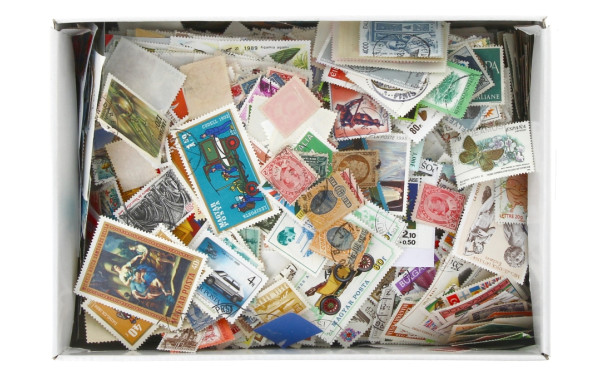 MONDe - Boite de TP oblitérés en vrac, p