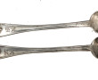 Paire de cuillères à sel en argent, poin