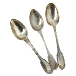 Trois cuillères en argent, poinçon miner