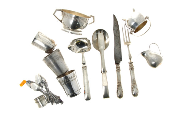 Couvert à découper manches argent fourré