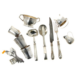 Couvert à découper manches argent fourré