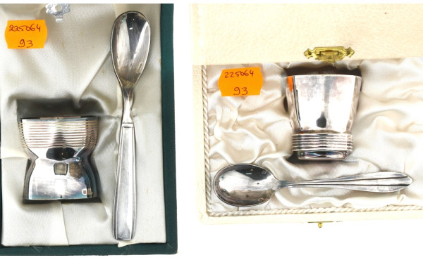 CHRISTOFLE - Coquetier et cuillère à œuf