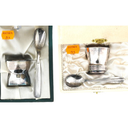 CHRISTOFLE - Coquetier et cuillère à œuf