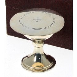 Calice et sa patène en métal argenté de 