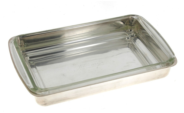 Paire de plats couverts en métal argenté