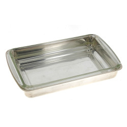 Paire de plats couverts en métal argenté