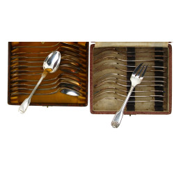 ORBRILLE - 12 fourchettes à gâteaux en m