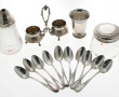 Lot de métal argenté comprenant un saler