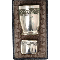 Timbale et anneau de serviette ART DECO 