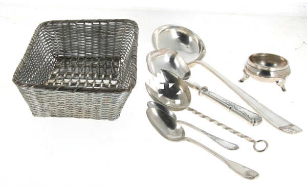 Bannnette en métal argenté tressé, L 27 