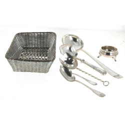 Bannnette en métal argenté tressé, L 27 