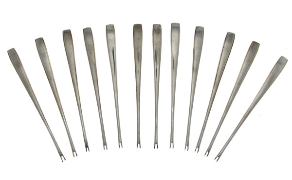 CHRISTOFLE - 12 curettes à crustacés en 