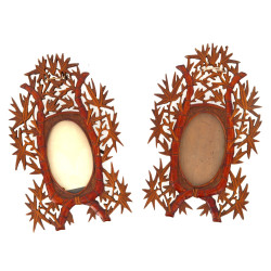 Chine ou Indochine - Paire de cadre port