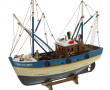 Maquette de bateau de pêche H 38 x L 46 