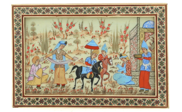 Minature Perse - Couple de dignitaires e