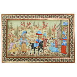 Minature Perse - Couple de dignitaires e