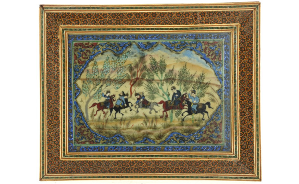 Minature Perse - Joueurs de polo dans un