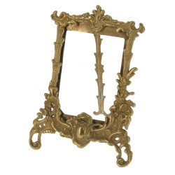 Cadre porte-photo en bronze décor rocail