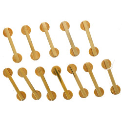 12 porte-couteaux années 50 en métal dor