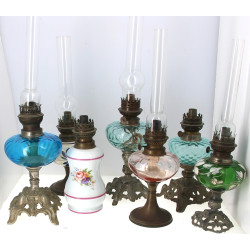 Lot de 7 lampes à pétrole essentiellemen