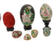 CHINE - Lot de 10 œufs décoratifs de dif