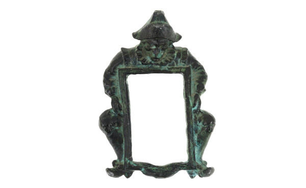 Original cadre en bronze patiné en forme