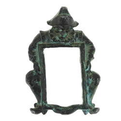 Original cadre en bronze patiné en forme