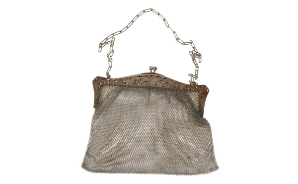 Petit sac aumônière en alpaca et maille