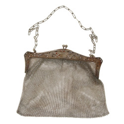 Petit sac aumônière en alpaca et maille