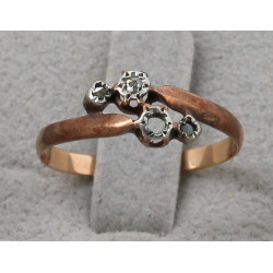 Bague ancienne en or jaune 18 cts, poinç