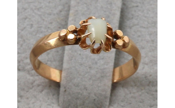 Bague ancienne en or jaune 18 cts, poinç