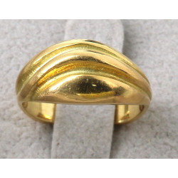 Bague jonc en or jaune 18 cts, poinçon t