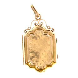 Pendentif ouvrant ancien en or jaune 18 