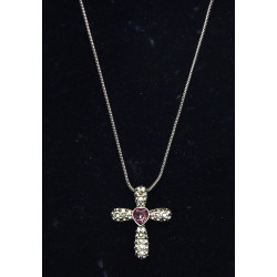 SWAROVSKI - Pendentif croix en strass su