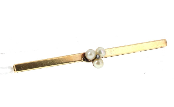 Broche-barrette en or jaune 18 cts, non 