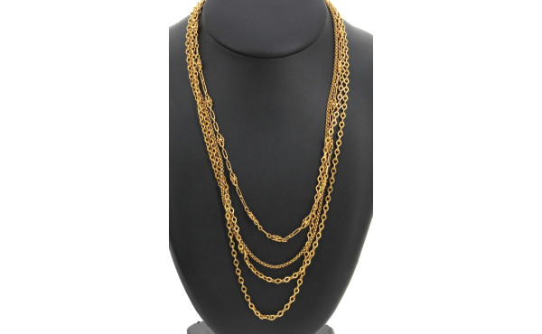 Collier à plusieurs rangs en or 12 carat