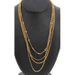 Collier à plusieurs rangs en or 12 carat