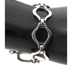 Bracelet ligne en argent, poinçon crabe,