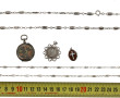 Petit lot de bijoux anciens en argent : 