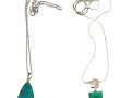 Lot de 2 pendentifs couleur turquoise et