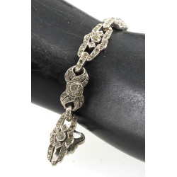 Bracelet ligne en argent 925ème et stras